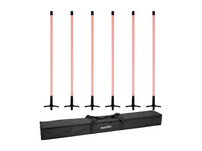 Eurolite Set 6x LED Leuchtstab 134cm RGB + Soft-Bag