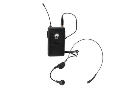 Omnitronic WAMS-12 Taschensender inkl. Kopfbügelmikrofon 863MHz