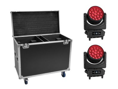 Eurolite Set 2x LED IP TMH-H760 + Case mit Rollen