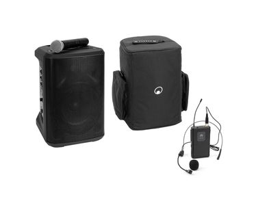 Omnitronic PORTY-8A Drahtlos-PA-System+Taschensender&Headset & Bag