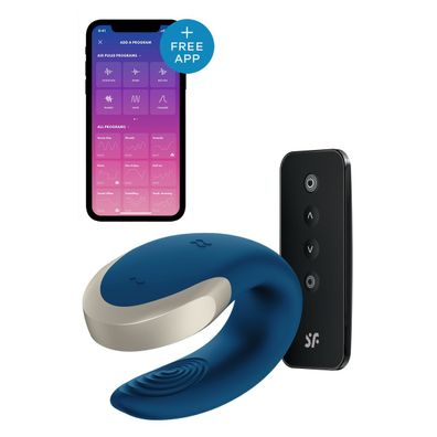 Doppeltes Liebe - Luxus Partner Vibrator - Blau