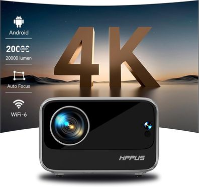 HIPPUS 4K K10 Smart Wireless Beamer - Full HD 1080P | 4K-Support GAMING KINO