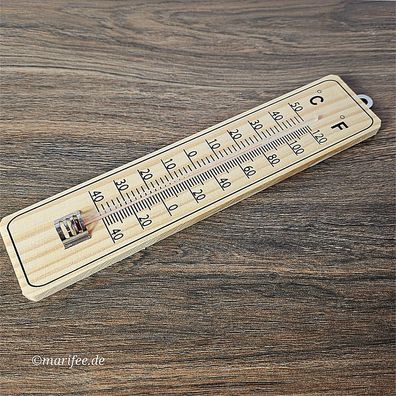 Grosses Holzthermometer Celsius und Fahrenheit Art.-Nr. 12374