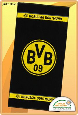Borussia Dortmund BVB Duschtuch Badetuch Schwarz Gelb Grau Logo Gr: 70x140cm NEU