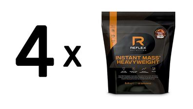 4 x Reflex Nutrition Instant Mass Heavyweight (5.4kg) Strawberries and Cream