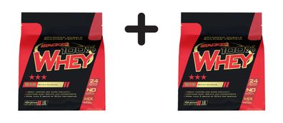 2 x Stacker2 100% Whey (454g) Banana Milkshake