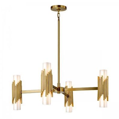 Elstead Lighting Marvele Kronleuchter 8-flammig Messing Opalglas