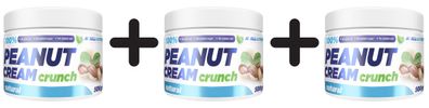 3 x Allnutrition 100% Peanut Cream, Crunch - 500g