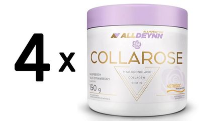 4 x Allnutrition AllDeynn Collarose, Raspberry Wild Strawberry - 150g