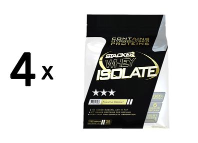 4 x Stacker2 Whey Isolate (750g) Pineapple Coconut