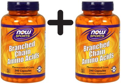 2 x NOW Foods Branched Chain Amino Acids - 240 caps