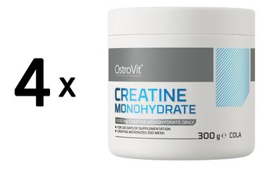 4 x OstroVit Creatine Monohydrate, Cola - 300g