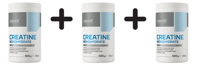 3 x OstroVit Creatine Monohydrate, Cola - 500g