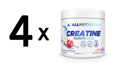 4 x Allnutrition Creatine Muscle Max, Apple - 250g