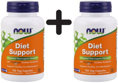 2 x NOW Foods Diet Support - 120 vcaps