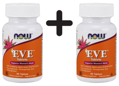 2 x NOW Foods Eve Superior Women's Multi - 90 tabs