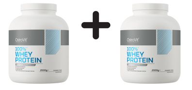 2 x OstroVit 100% Whey Protein, Strawberry Cream - 2000g
