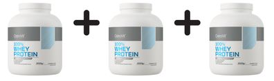 3 x OstroVit 100% Whey Protein, Strawberry Cream - 2000g