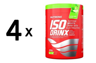 4 x Nutrend IsoDrinx, Green Apple - 420g