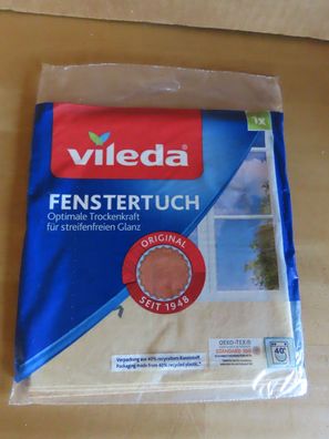 Fenstertuch Wischtuch Optimale Trockenkraft Vileda 40x36cm(Original Verpackt)