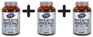 3 x NOW Foods Men's Extreme Sports Multi - 180 softgels