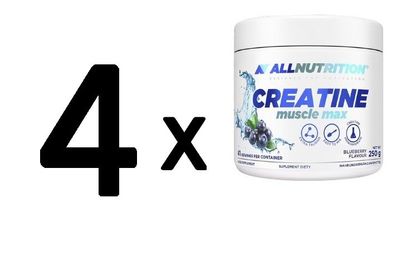 4 x Allnutrition Creatine Muscle Max, Blueberry - 250g