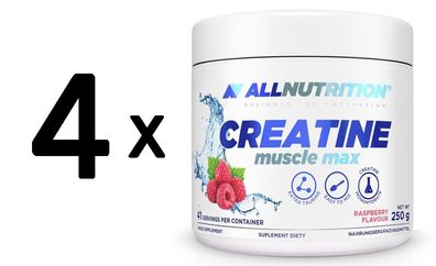 4 x Allnutrition Creatine Muscle Max, Raspberry - 250g