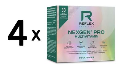 4 x Reflex Nutrition Nexgen Pro Sports Multivitamin - 90 caps