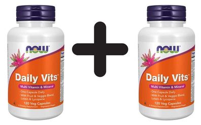 2 x NOW Foods Daily Vits - 120 vcaps