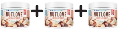 3 x Allnutrition Nutlove, Crispy Hazelnut - 500g