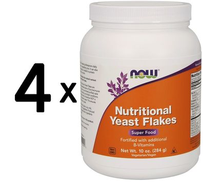 4 x NOW Foods Nutritional Yeast Flakes - 284g