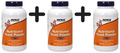 3 x NOW Foods Nutritional Yeast Powder - 284g