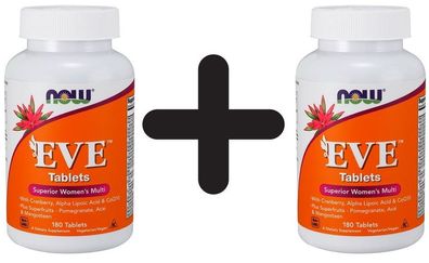 2 x NOW Foods Eve Superior Women's Multi - 180 tabs