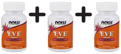 3 x NOW Foods Eve Superior Women's Multi - 90 tabs