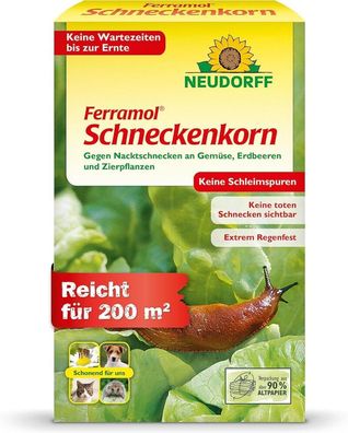 Neudorff Ferramol® Schneckenkorn, 1 kg für 200 m² - für alle Gemüse-, Obst