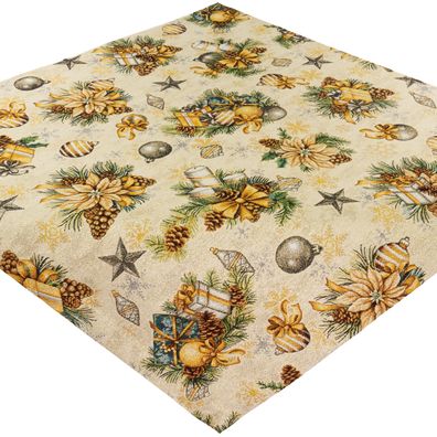 Tischdecke Gobelin Weihnachten Mitteldecke Hossner Candela Weihnachtsdecke Decke
