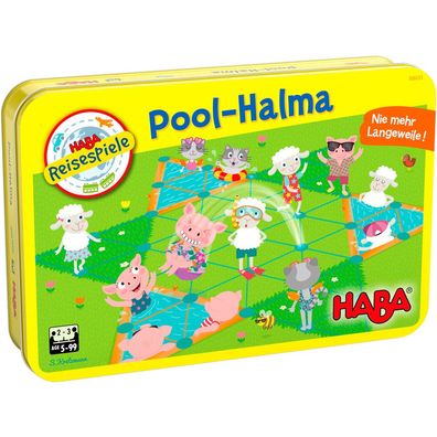 HABA 306033 - Reisespiel Spiel in der Dose - Pool Halma