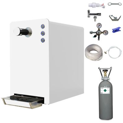 Tafelwasserzapfanlage Sprudelwassergerät BieTal® BT-30 Komplett SET weiß