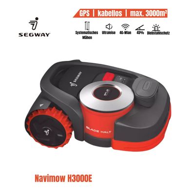 Segway Navimow H3000E-VF GPS Mähroboter für 3.000m² mit Kamera, App & RTK-Navigation