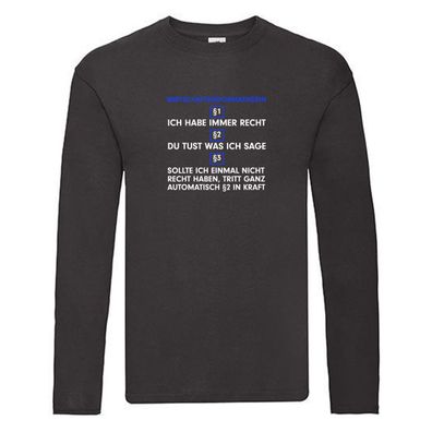 Ich habe immer Recht Wirtschaftsinformatikerin Long Sleeve Schwarz