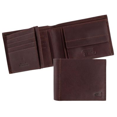 camel active Scheintasche Geldbörse Herrenbörse querformat, Leder braun brown niagara