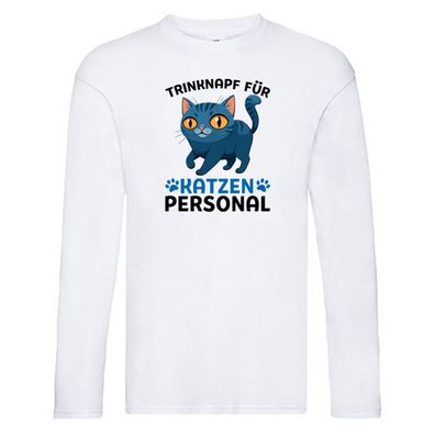 Katzen Personal | Katzenbesitzer Tasse | Katze Humor vl2 Long Sleeve Weiß