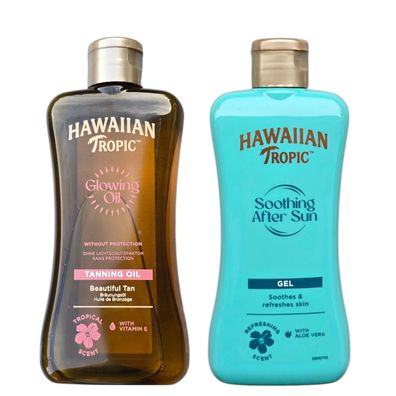 Hawaiian Tropic/Glowing Oil&Soothing Aftersun Gel 400ml/Tanning Oil/Sonnenschutz