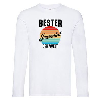 Bester Journalist der Welt | Vintage Long Sleeve Weiß