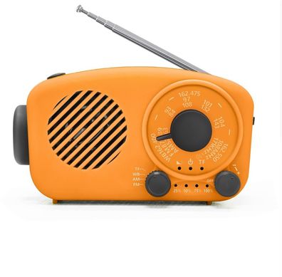 NABO Emergency Notfall Solar- Kurbelradio One orange