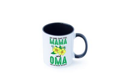 Zwei Titel Oma und Mama | Blumen | Oma | Großmutter Tasse - Geschenk