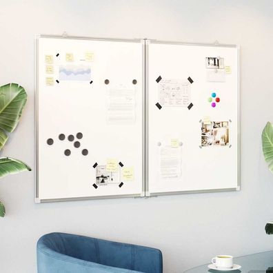 vidaXL Magnetisches Whiteboard Klappbar 120x80x1,7 cm Aluminium