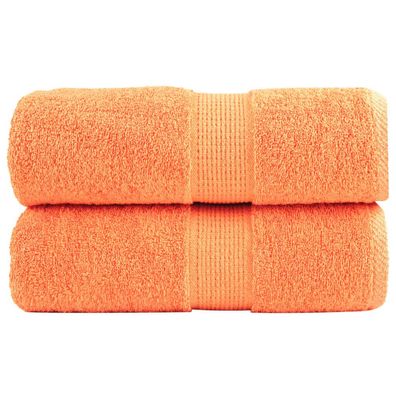 vidaXL Premium-Gästetücher SOLUND 2 Stk. Orange 30x50 cm 600 g/m²