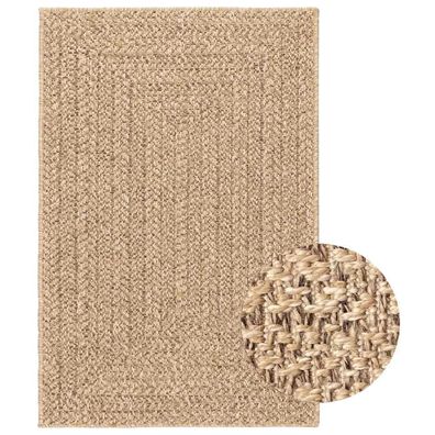 vidaXL Teppich ZIZUR 200x290 cm Jute-Optik Indoor und Outdoor