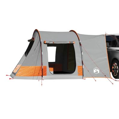 vidaXL Autozelt 2 Personen Grau und Orange Wasserfest